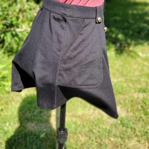 Button front skirt sz Sm, black - Picture 3 of 14